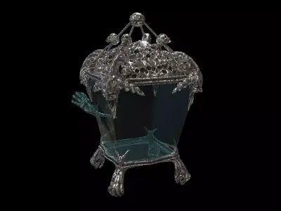 Lantern ornate glass container 3D model