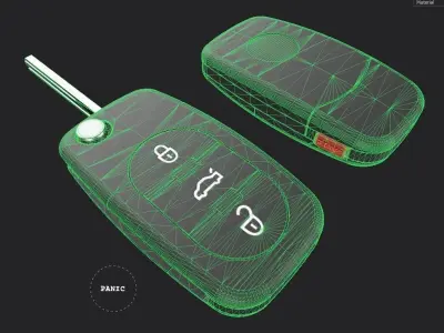 Car key Model 6 Low-poly 3D model