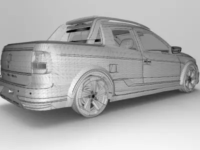 Volkswagen Saveiro Cross 2018 Interior 3D model