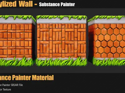15 Stylized Wall Materials In Substance Painter  Texture