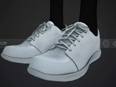 White Shoes Style 1 Low-poly 3D model