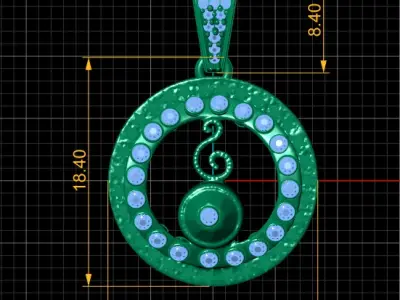 MOROCCON GOLD PENDANT 3D PRINTABLE MODEL  3D print model