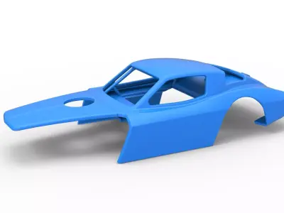 Shell of Vintage Asphalt Modified stock car V2 Scale 1 to 25 3D print model