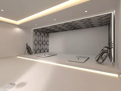 spin golf Low-poly 3D model