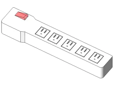 REGLETA DE ENERGIA  3D model