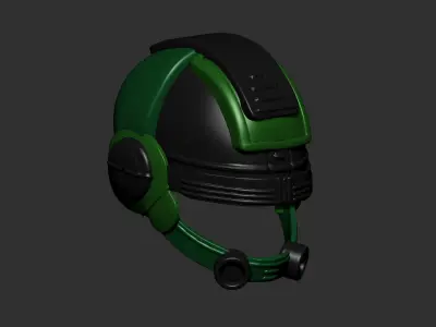 helmet high poly sculpt 3d printable  3D model 11