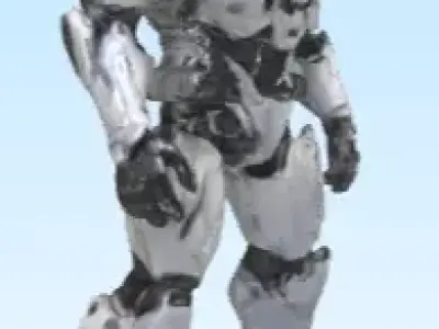Cybernetic Elite Exo Soldier 3D Character Model 3D print model