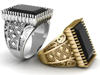 Italian Men Fashion Ring 3d Printable Model 3D print model