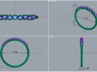  ring code 347 3D print model