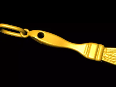 Paint brush pendant charms - one inch pendant  3D print model