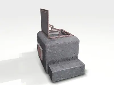 Old Bunker Entrance Low-poly 3D model