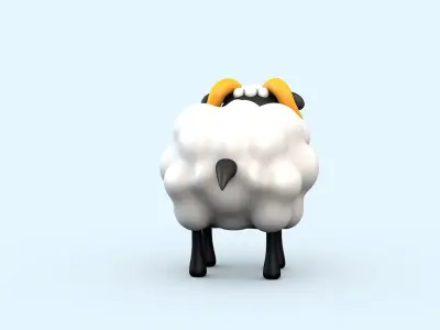 Sheep Low-poly 3D model