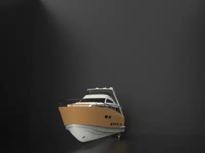 luxury Yacht  Low-poly 3D model