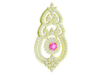 5831 Luxury Diamond Women Pendant  3D print model