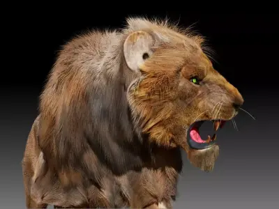 Lion animal 3D model