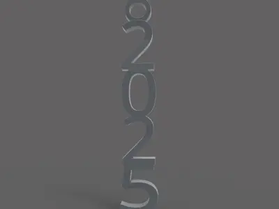 happynew year 2025 decor  3D print model
