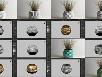 20 vase pot 3d print pack collection