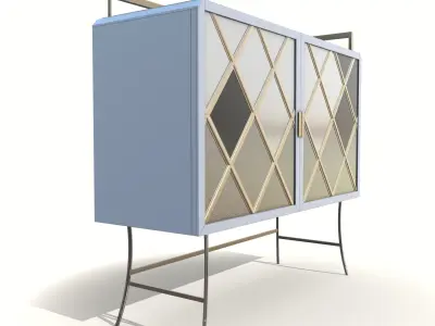 bar cabinet Low-poly 3D model purchase