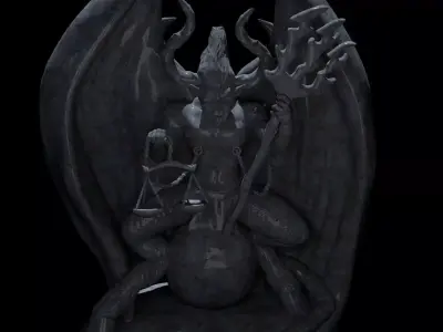 Satan statue 2 3D model