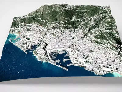 Cityscape Monaco  3D model