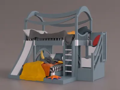 Bunker Bed 3D model
