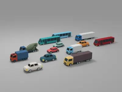 Car low poly Low-poly 3D model