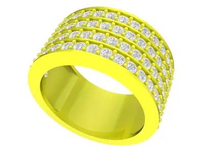 A7696 Luxury Diamond Band Ring for Women 3D Print 3D print model
