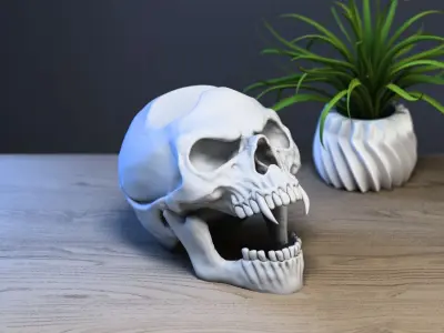 Ps5 controller stand  scream wild Skull ps5controller holder 3D print model