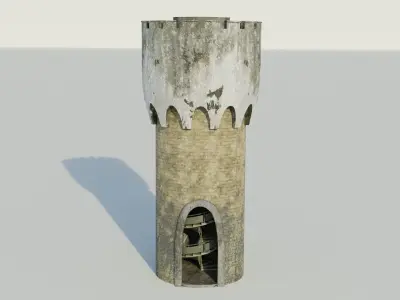 Tower 3D model textures PBR 4K  Low-poly 3D model