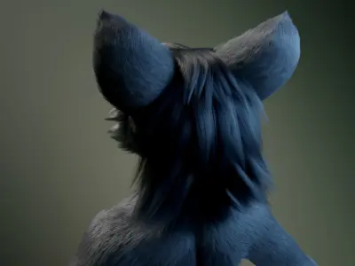 Helena Anthro Wolf 3D model