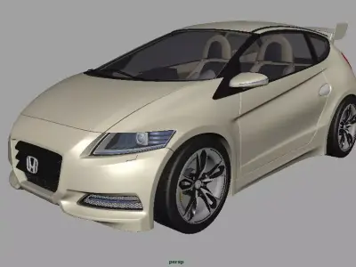 Car Wind Tunnel Low-poly 3D model