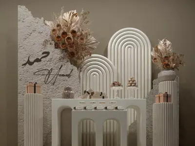 BABY SHOWER RECEPTION DECOR 3D model