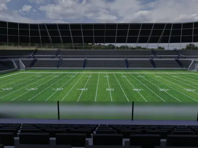 American Football Stadium Low-poly 3D model get
