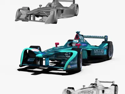 MSAD Andretti 2017 2018 Low-poly 3D model