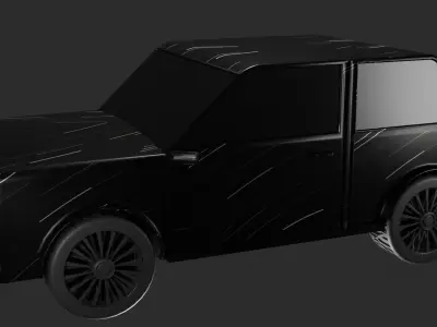 black 007 car 3D model