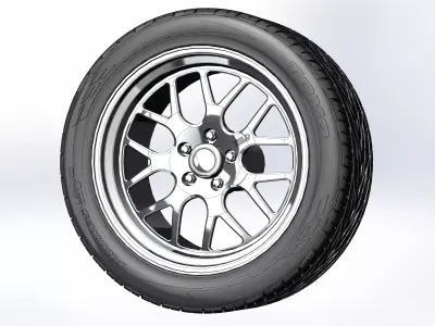 Custom wheels Weld Racing S77 for scale model 3D print model