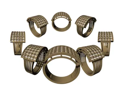 Man Signet Ring  With Diamond 3D print model