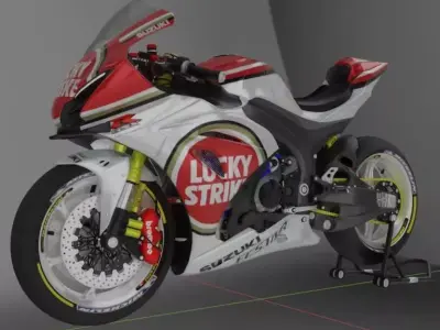 GSX-R 1000 Special Edition Lucky Star Livery 3D model