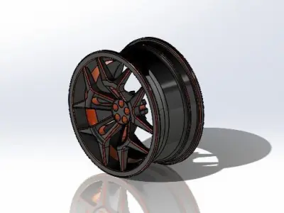 Rim 3D Model orange rims 3D print model