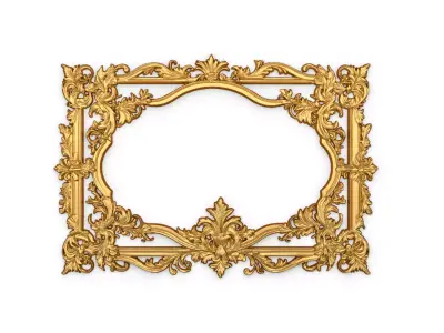 Plaster decorative frame ornament 12 3D model