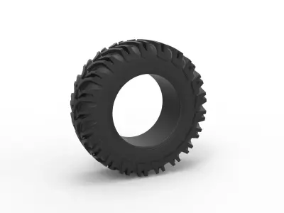 Tractor tire Scale 1 to 25 3D print model