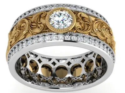 Bezel Setting Engraving Band 4420 3D print model
