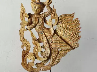 Burmese Carved Angel Fragment 3D model