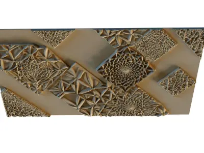 mural decor set wall panel 19  3D model