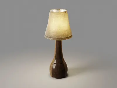 Luxury Wooden Lampshade  3D model