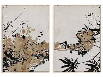 abstract painting frame set 3D model 182