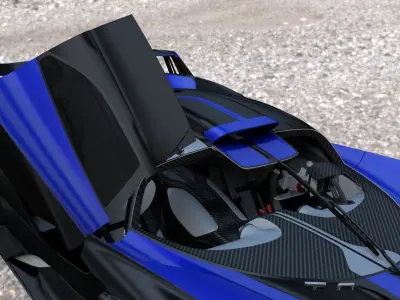 bugatti 3D model by PIXELCRAZE