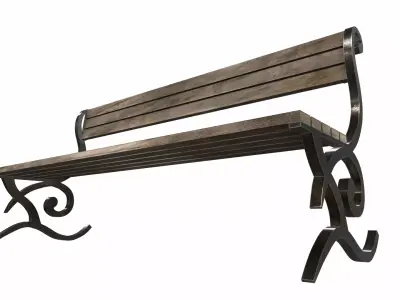 Street bench Free 3D model