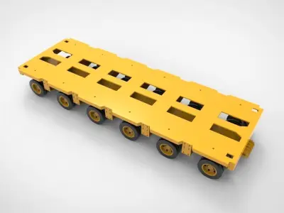 modular trailer 3D model