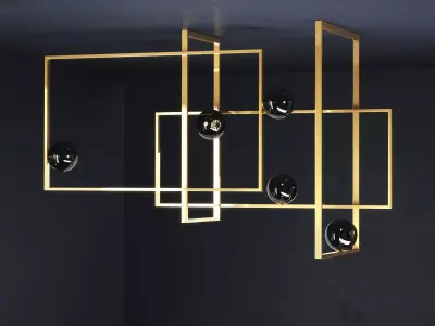 Mondrian Pendant Lamp Free 3D model